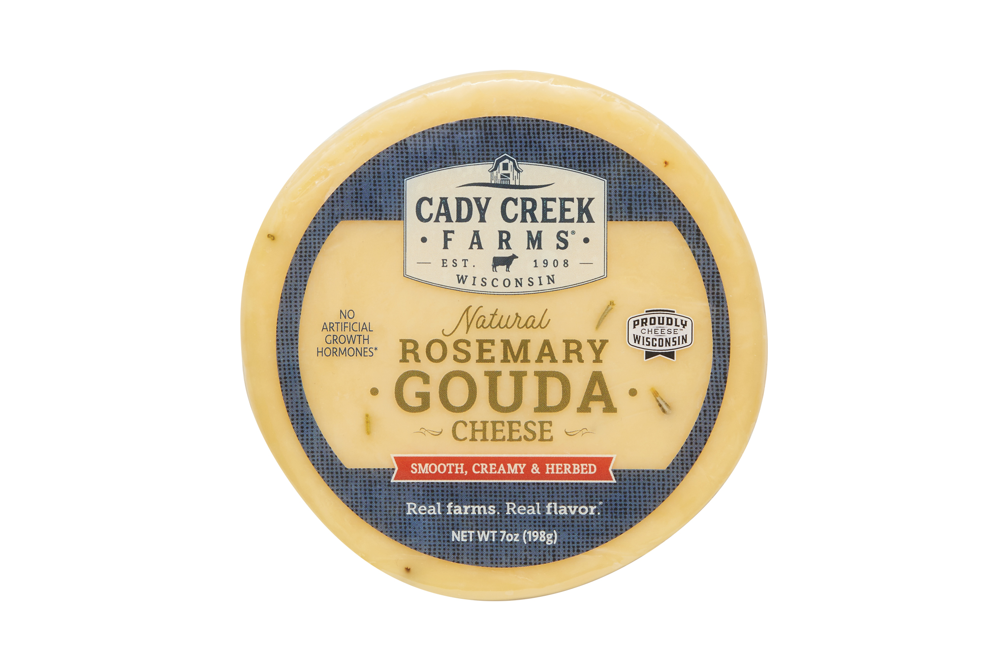 Cady Creek Farms Rosemary Gouda 7 oz front packaging