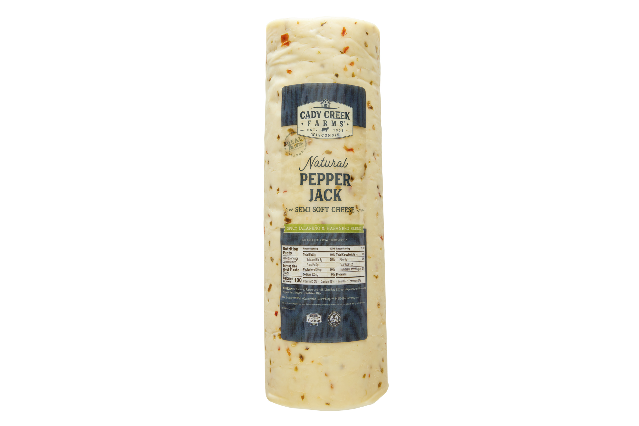 Cady Creek Farms 6 lb Hot Pepper Jack packaging