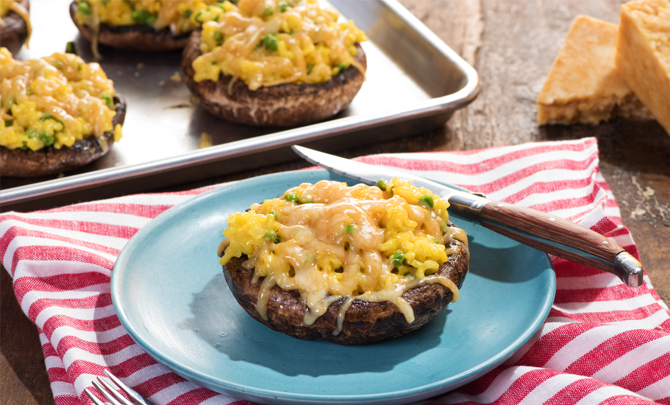 Risotto-Stuffed Portobello Mushrooms