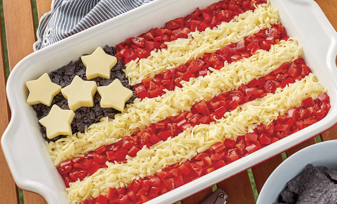 American Flag Taco Dip